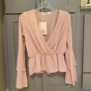 Pink Ruffled Blouse